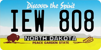 ND license plate IEW808