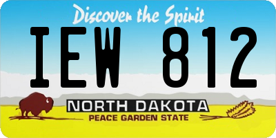 ND license plate IEW812