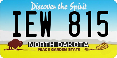 ND license plate IEW815