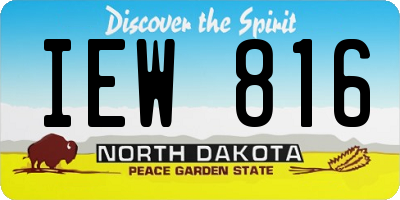 ND license plate IEW816