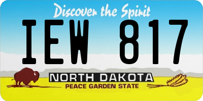 ND license plate IEW817