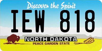 ND license plate IEW818