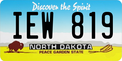 ND license plate IEW819