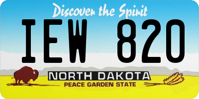 ND license plate IEW820