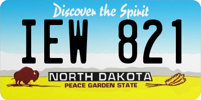 ND license plate IEW821