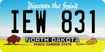ND license plate IEW831