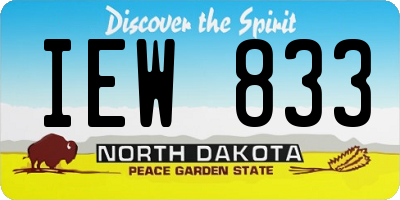 ND license plate IEW833