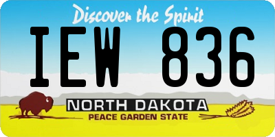 ND license plate IEW836