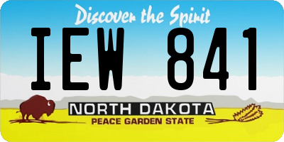 ND license plate IEW841
