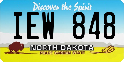 ND license plate IEW848