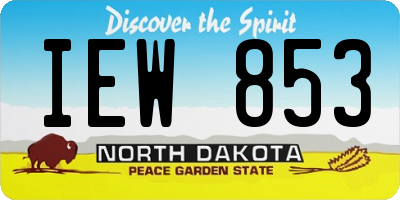 ND license plate IEW853
