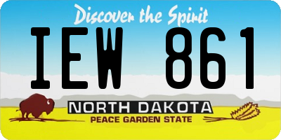 ND license plate IEW861