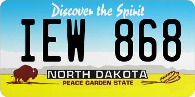 ND license plate IEW868