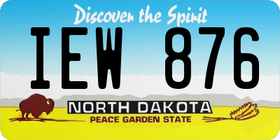 ND license plate IEW876