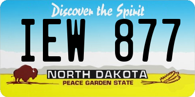 ND license plate IEW877