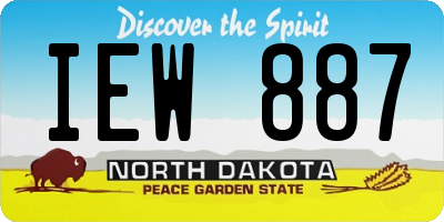 ND license plate IEW887