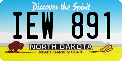 ND license plate IEW891