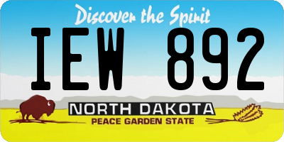 ND license plate IEW892