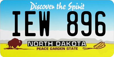 ND license plate IEW896