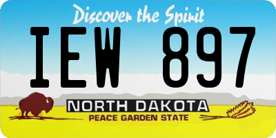 ND license plate IEW897