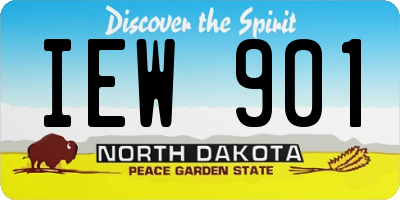 ND license plate IEW901