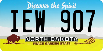 ND license plate IEW907