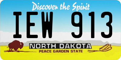 ND license plate IEW913