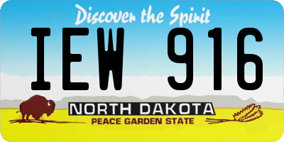 ND license plate IEW916