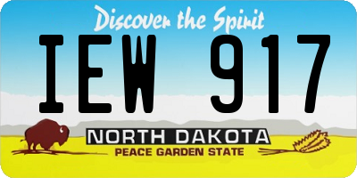 ND license plate IEW917