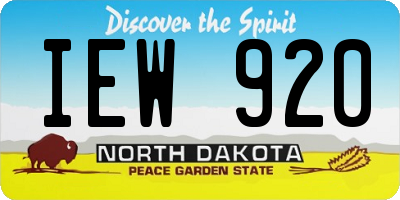 ND license plate IEW920