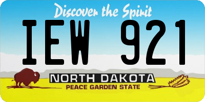ND license plate IEW921