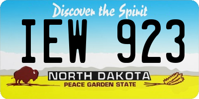 ND license plate IEW923