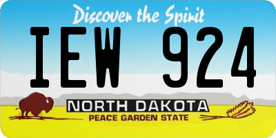 ND license plate IEW924