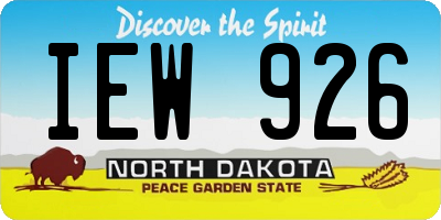 ND license plate IEW926