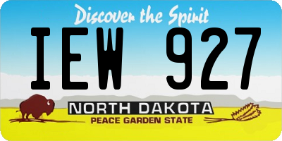 ND license plate IEW927