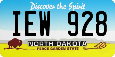 ND license plate IEW928