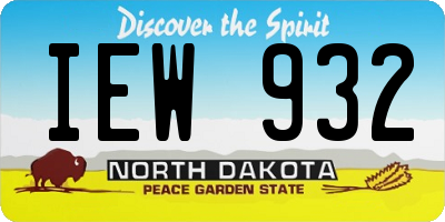 ND license plate IEW932