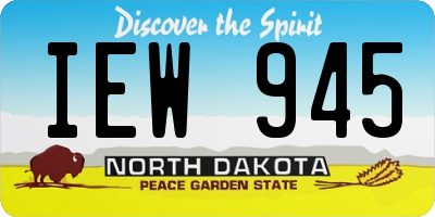 ND license plate IEW945