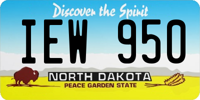 ND license plate IEW950