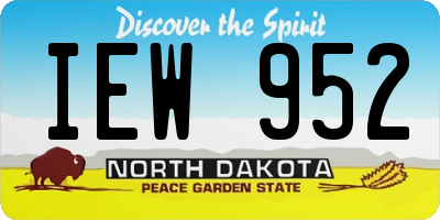 ND license plate IEW952