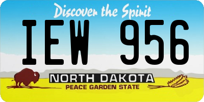 ND license plate IEW956