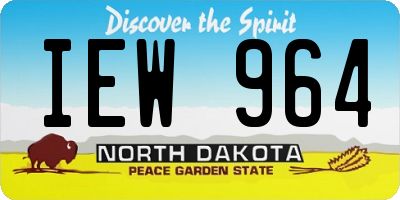 ND license plate IEW964