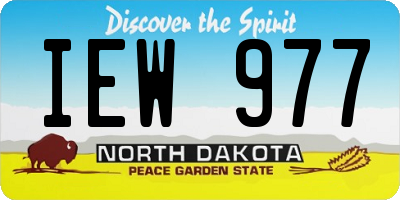 ND license plate IEW977