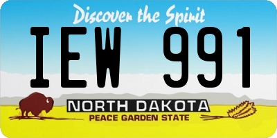 ND license plate IEW991