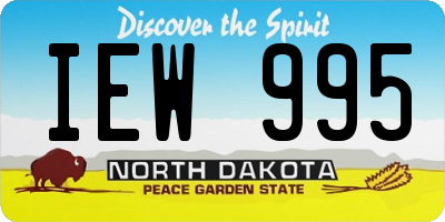 ND license plate IEW995