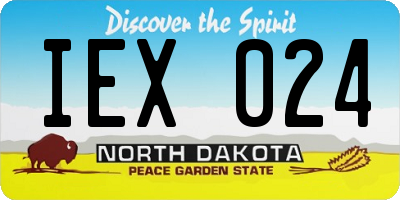 ND license plate IEX024