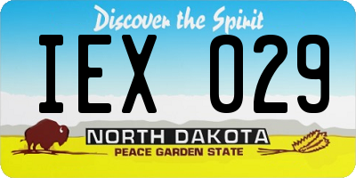 ND license plate IEX029