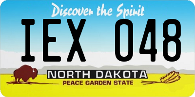 ND license plate IEX048