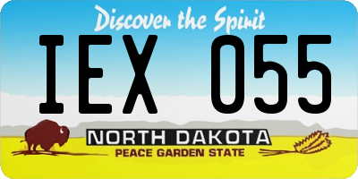 ND license plate IEX055