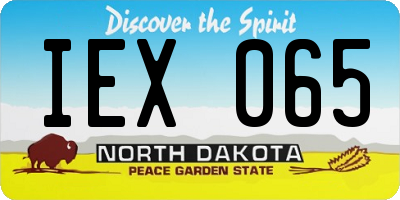 ND license plate IEX065